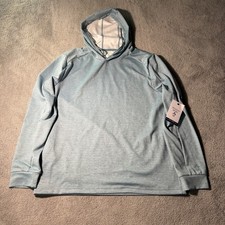 Original Penguin Sport Stretch Light Blue Men  s Hoodie Midweight Sweatshirt NEW