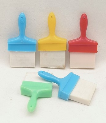 Vintage Radiergummi 5 Stück Halland Keane England Pinsel Neuheit selten im Set