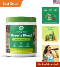 Chlorella & Digestive Enzymes Greens Blend - Plant-Based Nutrition - 30 Servings