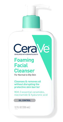 CeraVe Foaming Facial Cleanser Oily Skin Daily Face Wash Hyaluronic Acid 16oz