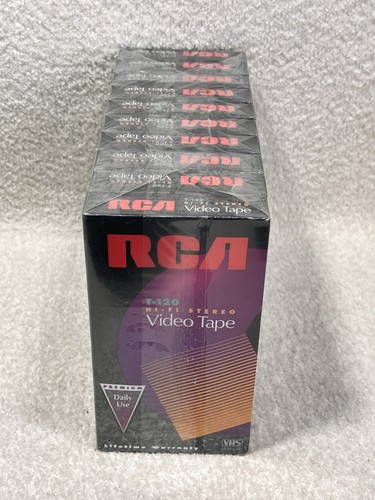 10 Pack RCA T-120 6 Hour Hi Fi Stereo Video Tape Blank Premium VHS New Sealed - Picture 3 of 4