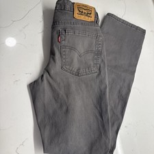 Levi  s 511 Slim Slightly Tapered Gray Denim Jeans Womens Size 16 Reg 28 X 30
