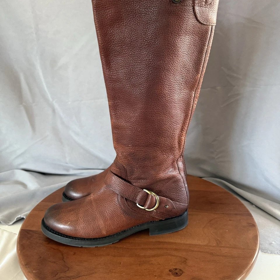 Botas de Moto Altas Olukai Nahuku Cuero Grano Completo Marrón Cálido Para Mujer Talla 8.5 Foto 2 de 4