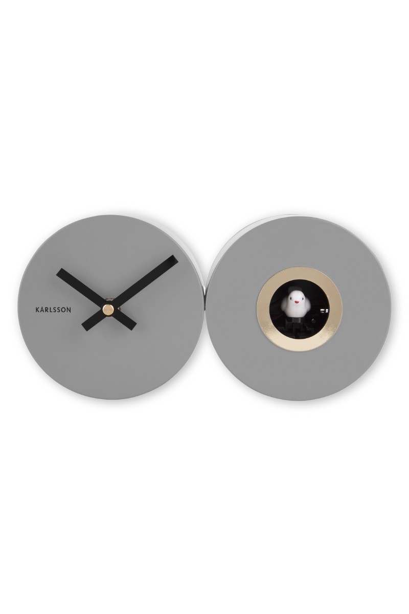 Karlsson Unisex Grau Wanduhr Duo Cuckoo - Bild 3