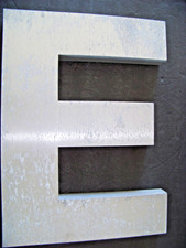 Vintage Large Cast Aluminum Sign Letter E 14.75" tall X 10.75" wide 4 lb. 7 oz