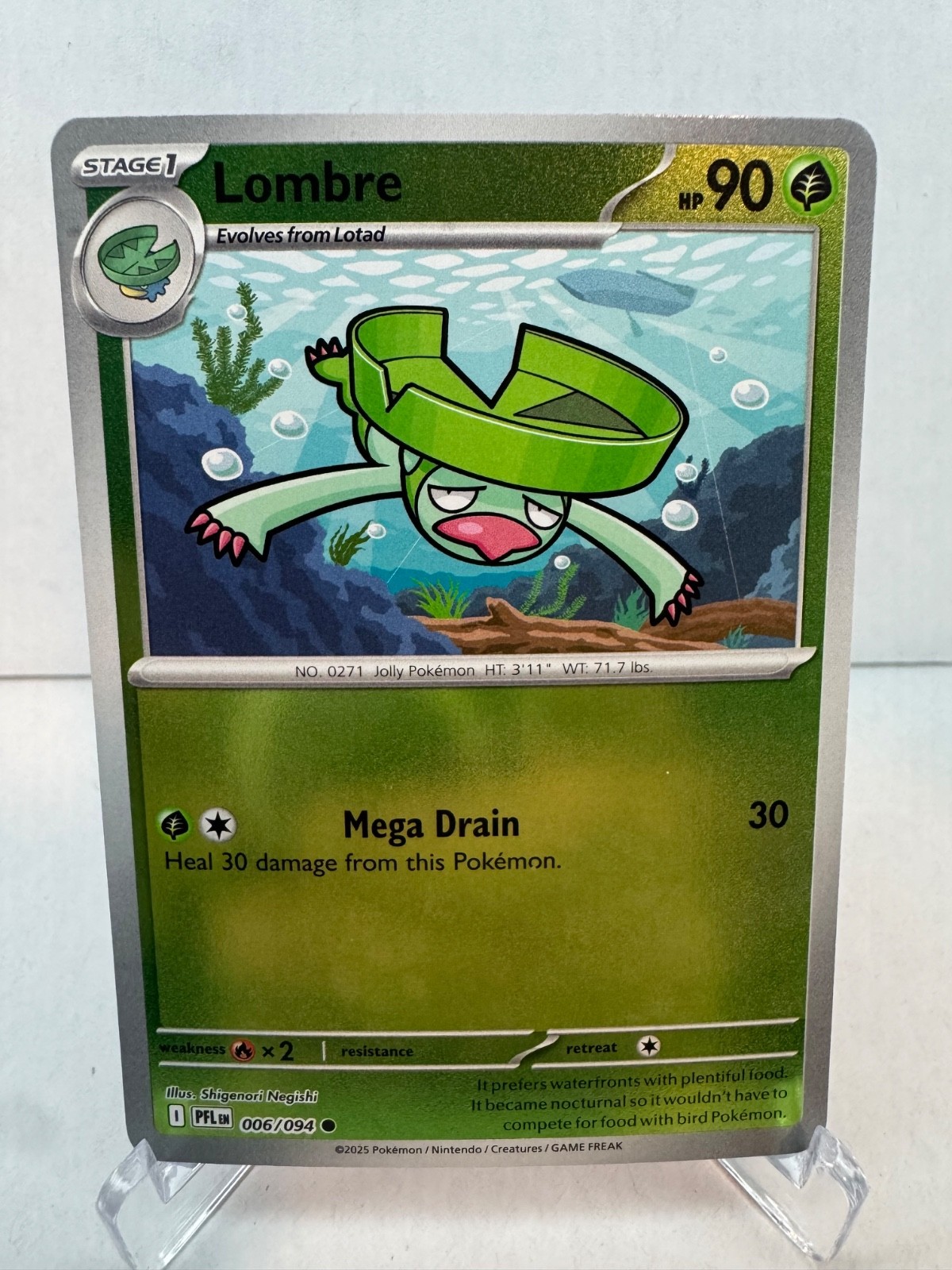 Lombre 6/94 - Reverse Holofoil NM - ME: Phantasmal Flames - Pokémon TCG