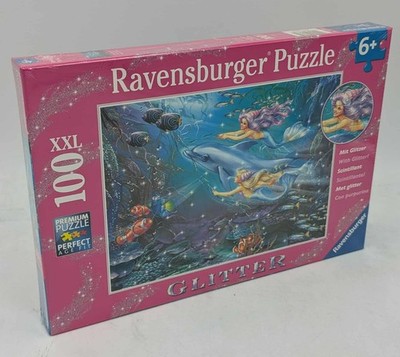 Ravensburger 13683 Little Mermaids 100 Teile Glitter Puzzle Meerjungfrauen NEU