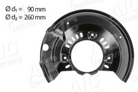 AIC Spritzblech Bremsscheibe 58105 Stahlblech FüR Toyota Yaris SCP10_ SCP10R