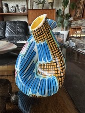 Vintage 1960s Schramberger SMF Double Spout Small Vase In Verona Pattern