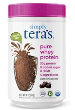 simply tera's Pure Whey Protein Powder - Dark Chocolate Clean Protein Powder, Gr