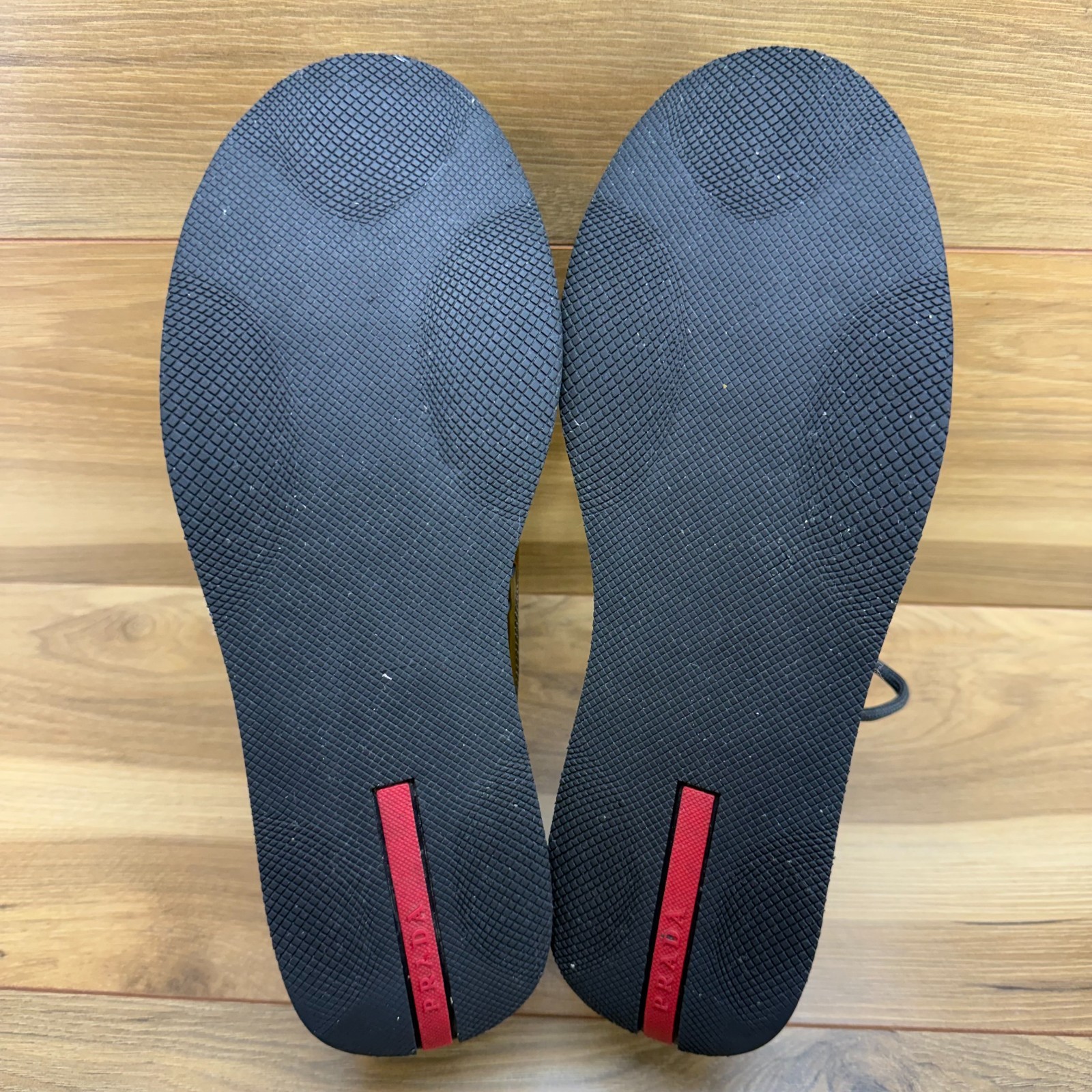 PRADA Double Cup Mens Sneakers 10.5 Green Gray Blue Low Top thumbnail 9