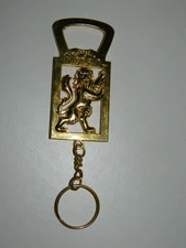 Cerveza Modelo Especial Lion Bottle Opener Gold Keychain