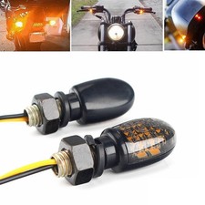 Turn Signal Light LED Motorcycle Pair Parts Plastic Replacement Two Wire