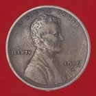 1916-S Fine Lincoln Wheat Cent Penny Semi-Key Date Fast Shipping