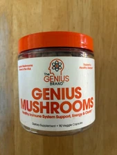 The Genius Brand Genius Mushrooms Organic - 90 Capsules Immune Energy Clarity