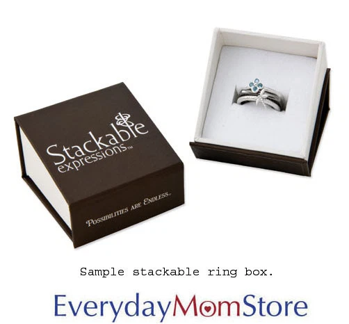 Anillo Apilable Plata Natural Ovalado Azul Lapislázuli, Joyería de Moda QSK900 Foto 3 de 4