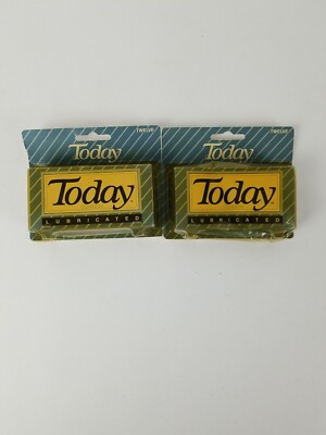 Two 12 Count Boxes of Vintage Today 1987 Condoms COLLECTIBLE NOT FOR USE *READ*