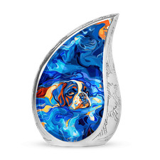 Abstract Beagle Tribute Small Urn For Ashes - TearCremation Urn - Decorative Urn