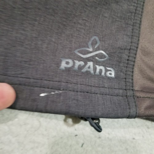 prAna Jacket Mens Large Gray Hooded Water Repellent Soft Shell Hiking Outdoors - Picture 12 of 21