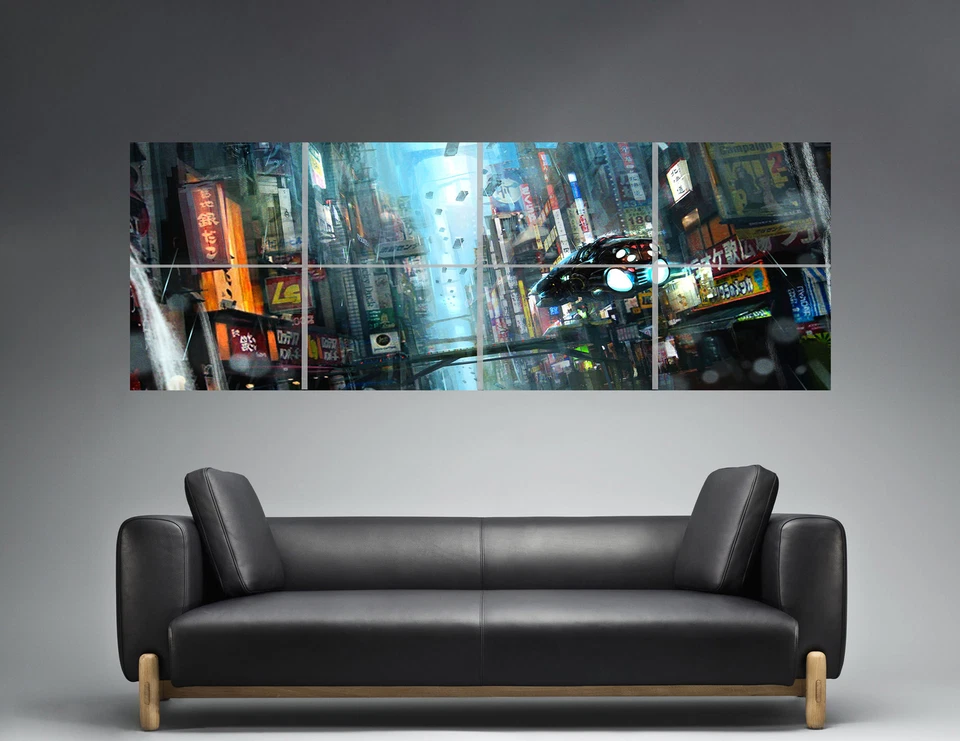 BLADE RUNNER NIGHT STREET CITY Panorama Poster Grand format 168cm X 59,4CM
