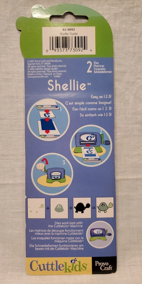 Cuttlebug Cuddlekids Die Cuts Shellie-Turtle Provo Craft - Image 2 of 4