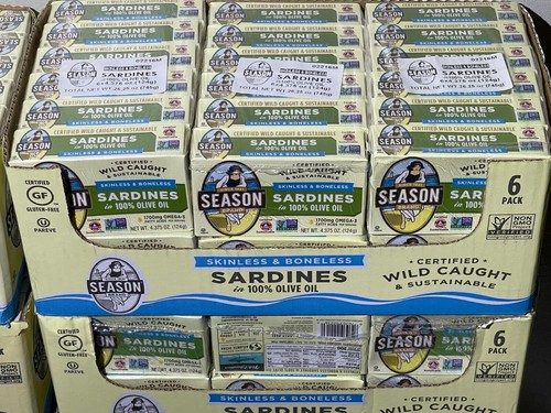 Sardinas de temporada en aceite de oliva 100 % puro sin piel pescado enlatado sin hueso 4,37 oz 2027 - Imagen 11 de 11