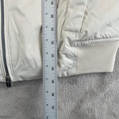 Athleta Bomber Jacket Women Medium Bone DWR Full Zip Performance Active NWT $199 - Picture 10 of 12