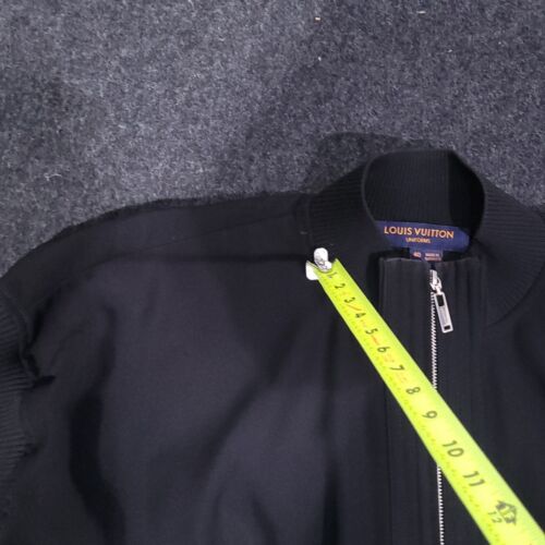 Louis Vuitton Uniform Jacket Womens 40 Black Full Zip Short Sleeve Mock Neck - Picture 4 of 21