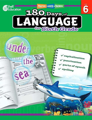 Shell Education 180 Days of Language for Sixth Grade *NEW!*