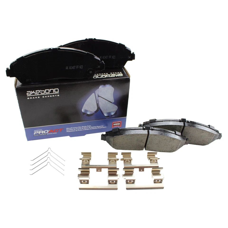 Akebono ProACT Front Ceramic Disc Brake Pad Set For Acura MDX ZDX Honda Pilot - Image 3 of 4