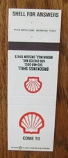 BROOKINGS SHELL GAS STATION MATCHBOOK MATCHCOVER: BROOKINGS, OREGON -E20