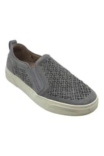 Vionic Kimmie Perforated Suede Slip-On Sneakers Slate