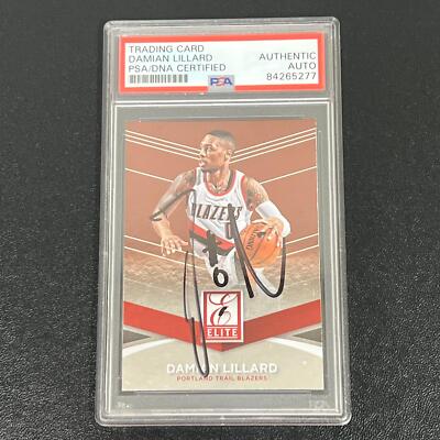 2014-15 Panini Donruss #47 Damian Lillard Signed AUTO PSA Slabbed 