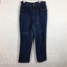 Vintage GITANO Mom Blue Jeans Short 14 Straight Leg Blue Denim Pockets 32x28”