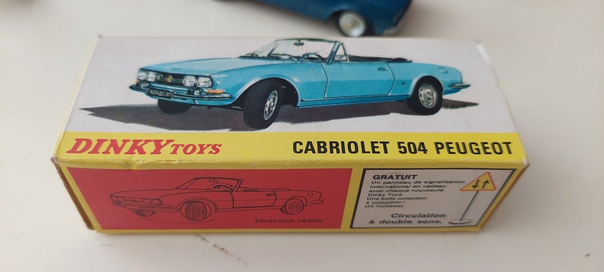Dinky Peugeot 504 ミニカー French Dinky 1423 Peugeot 504 Cabriolet. Mint/Boxed. All