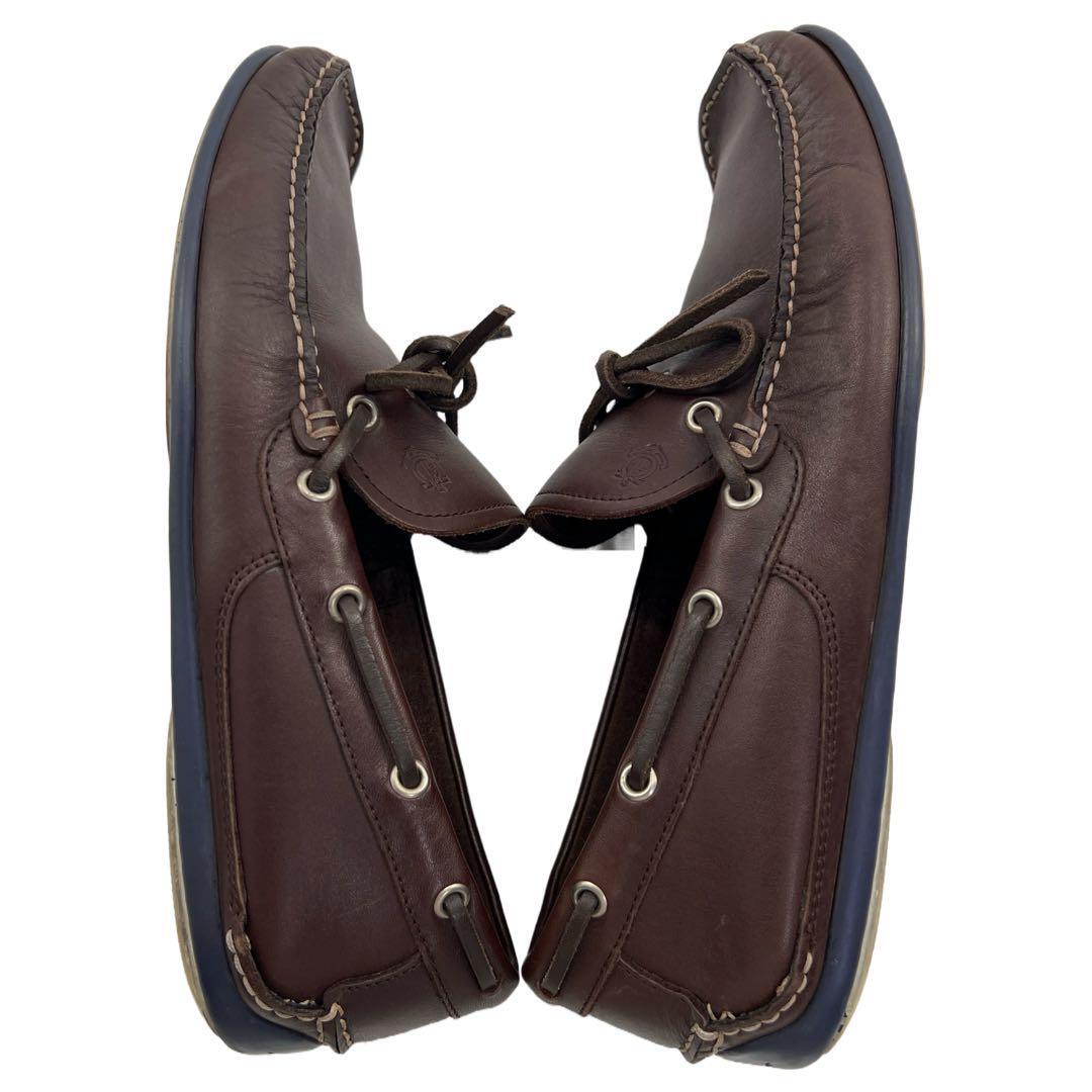Men 8.0US Salvatore Ferragamo Leather Deck Shoes Brown JPN Men 8.0US Salvatore Ferragamo Leather Deck Shoes Brown JPN