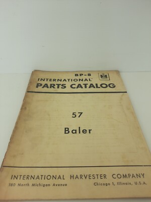 International Harvester  57 Baler  Parts Catalog BP-8