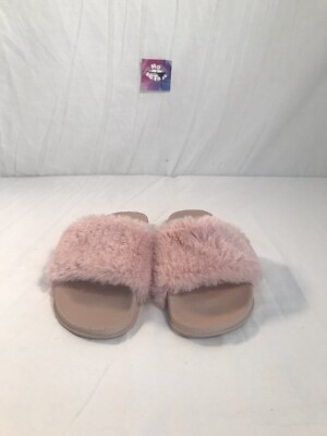 Epic Step Faux Fur Slides Womens sz 6 Pink
