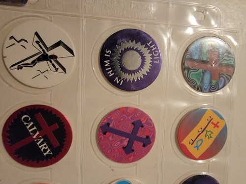 Vintage 1990s POGs Lot Of 20 Christian Jesus Christ God Cross - Picture 4 of 6