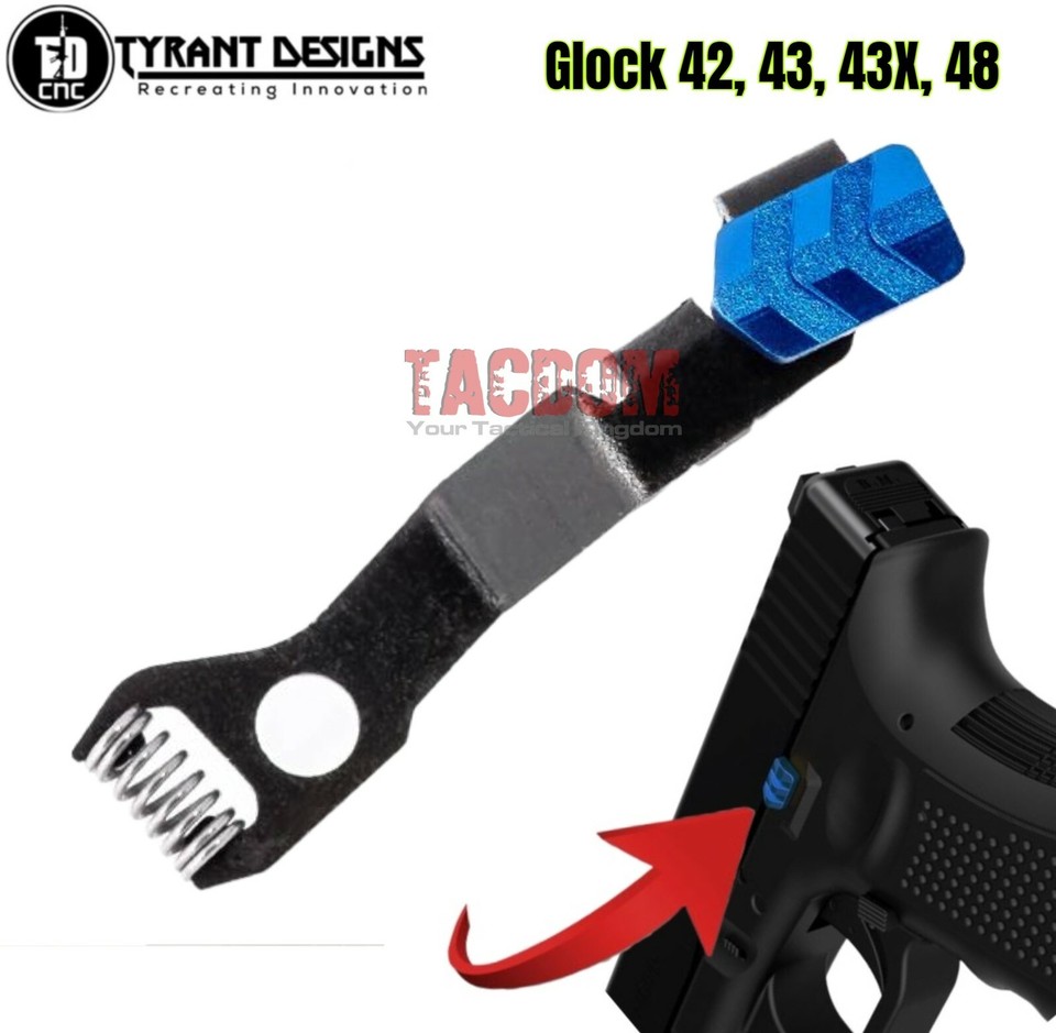 Tyrant Designs Extended Slide Stop Release for GL0CK 42 43 43X 48 Black ...
