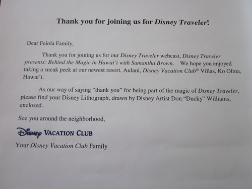 DVC MICKEY MINNIE DONALD GOOFY PLUTO HAWAII AULANI BEACH DAY LITHOGRAPH LETTER - Picture 3 of 4