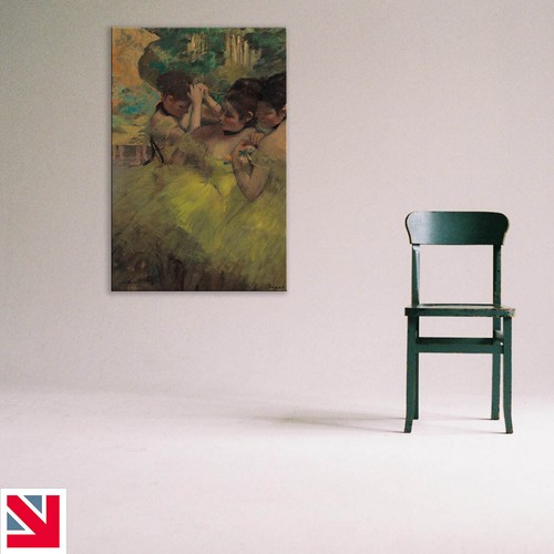 Edgar Degas Yellow Dancers In the Wings CANVAS Wall Art Picture Print - 第 2/3 張圖片