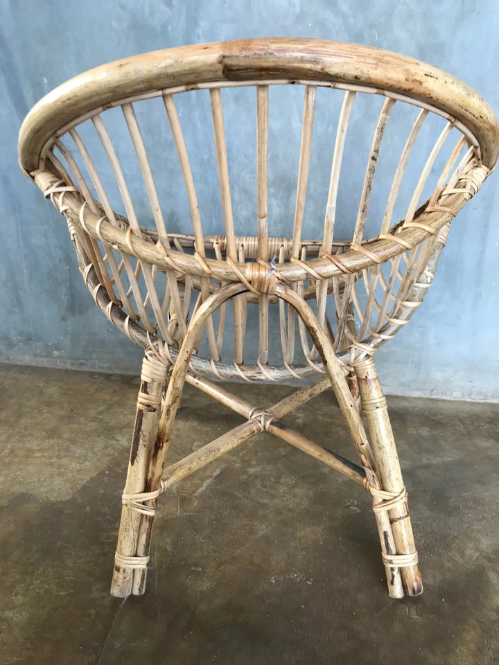 Silla de caña de ratán para niños de 2 a 12 años para sala de estar silla Wicke para niños Foto 4 de 4