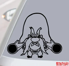 YOSEMITE SAM Vinyl Decal Sticker Car Truck Rear Window Bumper Looney Tunes Funny