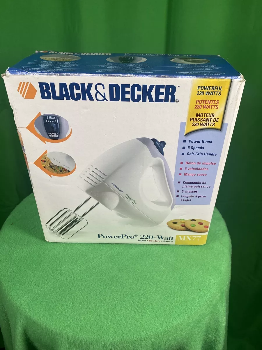 BLACK & DECKER POWERPRO HAND MIXER MX77 - 220-WATT