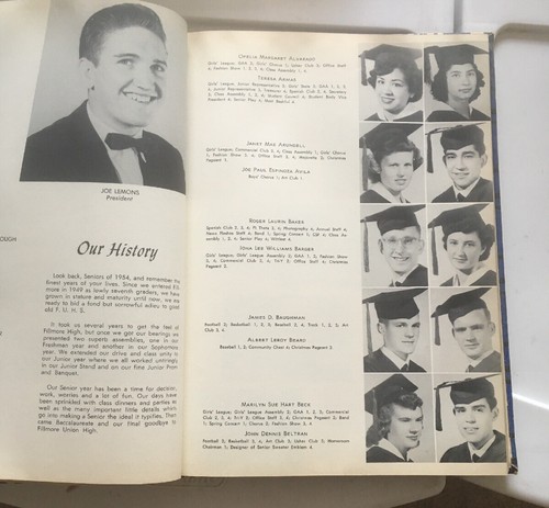 Fillmore High School Yearbook,Calif. 1954 Copa De Oro - Picture 5 of 11