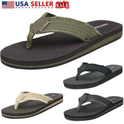 Men's Thongs Flip Flops Beach Sandals Lightweight EVA Sole Comfort Thongs
