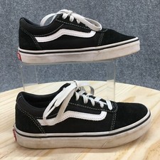 Vans Shoes Youth 3 Old Skool Sneakers Black Canvas Round Toe Low Comfort 500714