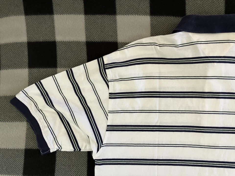 De colección 1999 US Open Pinehurst No. 2 Polo Hombre M Rayas Bordado Exclusivo Foto 3 de 4