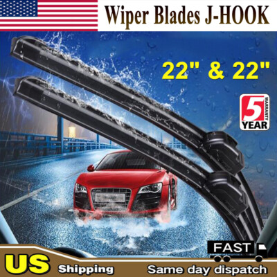 New All Season 22'' & 22'' OEM Quality Beam Windshield Wiper Blades (Set of 2) US
